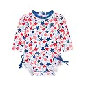 RuffleButts Baby Girls Novelty Baby One Piece - Rash Guard Swimsuit UPF 50+