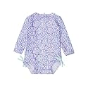 RuffleButts Baby Girls Novelty Baby One Piece - Rash Guard Swimsuit UPF 50+