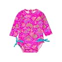 RuffleButts Baby Girls Novelty Baby One Piece - Rash Guard Swimsuit UPF 50+