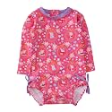 RuffleButts Baby Girls Novelty Baby One Piece - Rash Guard Swimsuit UPF 50+
