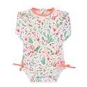RuffleButts Baby Girls Novelty Baby One Piece - Rash Guard Swimsuit UPF 50+
