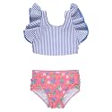 RuffleButts Baby/Toddler Girls Waterfall Tankinis - 2 Piece Swimsuit UPF50+