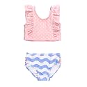 RuffleButts Baby/Toddler Girls Waterfall Tankinis - 2 Piece Swimsuit UPF50+
