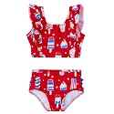 RuffleButts Baby/Toddler Girls Waterfall Tankinis - 2 Piece Swimsuit UPF50+