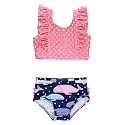 RuffleButts Baby/Toddler Girls Waterfall Tankinis - 2 Piece Swimsuit UPF50+