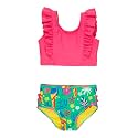 RuffleButts Baby/Toddler Girls Waterfall Tankinis - 2 Piece Swimsuit UPF50+