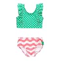 RuffleButts Baby/Toddler Girls Waterfall Tankinis - 2 Piece Swimsuit UPF50+