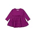 RuffleButts Girls High Low Tunic - Long Sleeve Ruffle Tunic Top