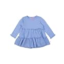 RuffleButts Girls High Low Tunic - Long Sleeve Ruffle Tunic Top