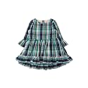 RuffleButts Girls High Low Tunic - Long Sleeve Ruffle Tunic Top