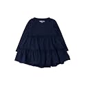 RuffleButts Girls High Low Tunic - Long Sleeve Ruffle Tunic Top