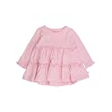 RuffleButts Girls High Low Tunic - Long Sleeve Ruffle Tunic Top
