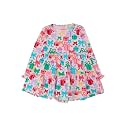 RuffleButts Girls High Low Tunic - Long Sleeve Ruffle Tunic Top