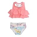 RuffleButts Girls UPF50+ Sun Protection Flounce Bikini Two Piece Swimsuit