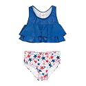 RuffleButts Girls UPF50+ Sun Protection Flounce Bikini Two Piece Swimsuit