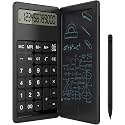 Ruffpad 2-in-1 Basic Calculator & LCD Writing Pad with 6.5 Inches Tablet, 12 Digits, Foldable Design, Stylus Pen for Students, Birthday Gift, Kids Toys, School, Office (Black)(Scaintific)