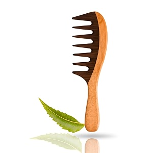 neem wooden hair comb for women amp men  hair growth  dandruff remover  curly hair neem wood wide tooth for detangler