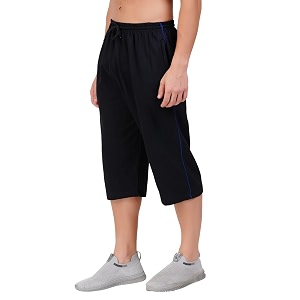 RUGAN Mens Cotton Capri Three-Fourth Shorts