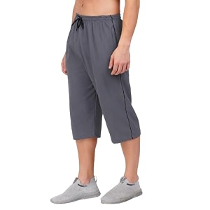 RUGAN Mens Cotton Capri Three-Fourth Shorts