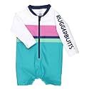 RUGGEDBUTTS Baby Boy Rash Guard Striped - One Piece Sunsuit UPF 50+