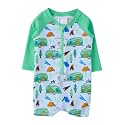 RUGGEDBUTTS Baby Boy Rash Guard Striped - One Piece Sunsuit UPF 50+