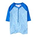 RUGGEDBUTTS Baby Boy Rash Guard Striped - One Piece Sunsuit UPF 50+