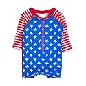 RUGGEDBUTTS Baby Boy Rash Guard Striped - One Piece Sunsuit UPF 50+