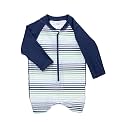 RUGGEDBUTTS Baby Boy Rash Guard Striped - One Piece Sunsuit UPF 50+