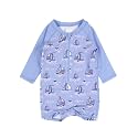 RUGGEDBUTTS Baby Boy Rash Guard Striped - One Piece Sunsuit UPF 50+