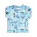 RUGGEDBUTTS Boys Rash Guard Top - Long Sleeve Swim Shirt UPF 50+