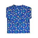 RUGGEDBUTTS Boys Rash Guard Top - Long Sleeve Swim Shirt UPF 50+
