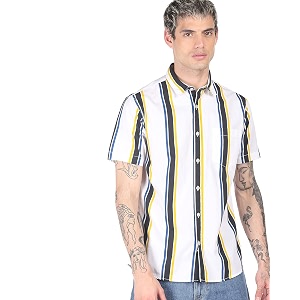 Ruggers Mens Striped Fitted Shirt