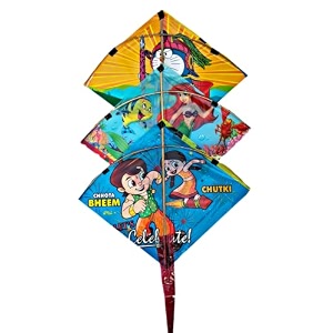ruhani toys amp gift gallery plastic cartoon character kites for decoration amp flying assorted colours  pack of 10 20 25 35 45 pack of 20 1515 inch multicolored