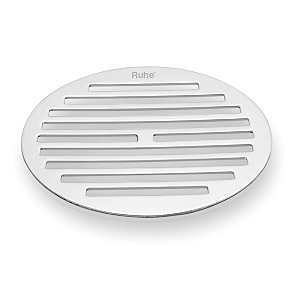 ruhe classic round floor drain set of 1  premium stainless steel floor drain  4 inches - silver