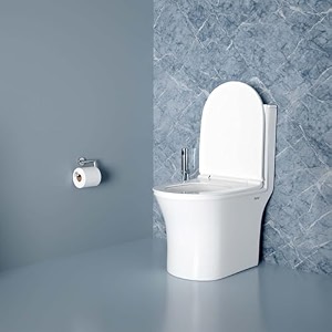 ruhe 26x14x29 inches dune ceramic western toilet s-trap  white glossy finish rimless design dual-flush system anti-bacterial glaze  include soft-close seat cover dual flow flushing kit gasket