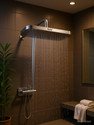 RUHE Horizon ABS Overhead Shower, 15 x 10 Inches | Rainfall Luxury Spa Experience Fixed Mount