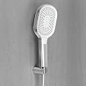 Ruhe® Ivory ABS Hand Shower Set, Multi Function 3-Modes (Rain Shower, Focus and Rain-Focus) Handheld Shower for Bathroom with Flexible Hose 1.5 Meter and Wall Hook/Holder | Chrome Finish