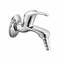 Ruhe® Aqua Brass Faucet/Tap | Nozzle Bib Cock Faucet/Tap | with Chrome Finish | for Washing Machine and Garden Pipes