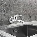 Ruhe® Aqua Bib Cock Long Body Brass Faucet | Wall Mounted Bib Cock Brass Tap for Bathrooms, Washing Areas, Gardens | Faucet with Chrome Finish