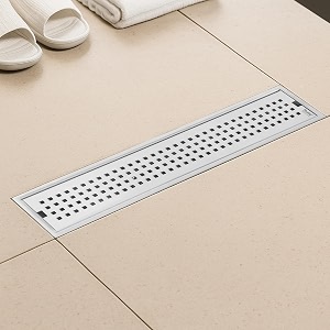 ruhe palo 24  4 inches floor drainer  304 stainless steel palo shower water drain channelwaste water floor drain  with stainless steel trap and side hole  with collar