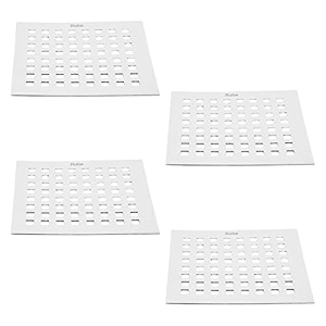 ruhe palo grating square floor drainer  6 x 6 inches stainless steel palo grating square floor drain pack of 4