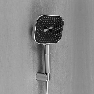 ruhe pure abs hand shower set multi function 3-modes rain mist and rain-mist handheld shower for bathroom with 304-grade stainless steel flexible shower tube 15 meter amp wall hook  chrome finish