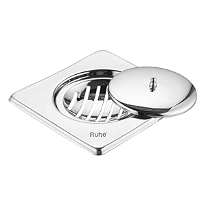 ruhe saturn square with classic jali floor drainer  premium grade stainless steel saturn square with classic jali floor drainerjali set of 1 6x6 inch