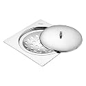 Ruhe® Saturn Square Flat Cut Floor Drainer | Premium Grade Stainless Steel Saturn Square Flat Cut Jali Floor Drainer/Jali Set of 1 (5x5 Inch)