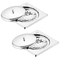 Ruhe® Saturn Square Floor Drainer | Premium Grade Stainless Steel Saturn Square Jali Floor Drainer/Jali Set of 2 (6x6 Inch)