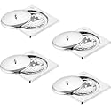 Ruhe® Saturn Square Floor Drainer | Premium Grade Stainless Steel Saturn Square Jali Floor Drainer/Jali Set of 4 (6x6 Inch)