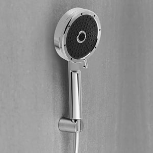 ruhe cacia abs hand shower set multi function 3-modes rain mist and focus handheld shower for bathroom with 304-grade stainless steel flexible shower tube 15 meter amp wall hook  chrome finish