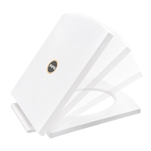ruhe exclusive soft close oval toilet seat cover -white  quiet noise proof soft-closing pvc seat cover for western commode