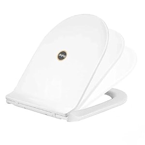 ruhe exclusive soft close oval toilet seat cover -white  quiet noise proof soft-closing pvc seat cover for western commode