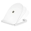 Ruhe® Exclusive Soft Close Oval Toilet Seat Cover -White | Quiet, Noise Proof Soft-Closing PVC Seat Cover for Western Commode